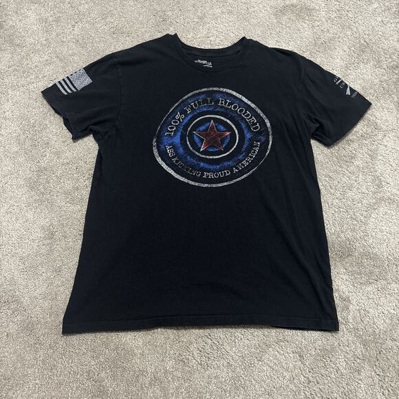 Grunt Style 100% Full Blooded A Kicking Proud American Tee Size XL - Picture 1 of 5